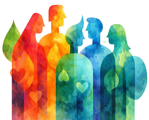 Firefly_Watercolor editorial illustration, 1-1 square, pure white background. A series of upw 784565 2