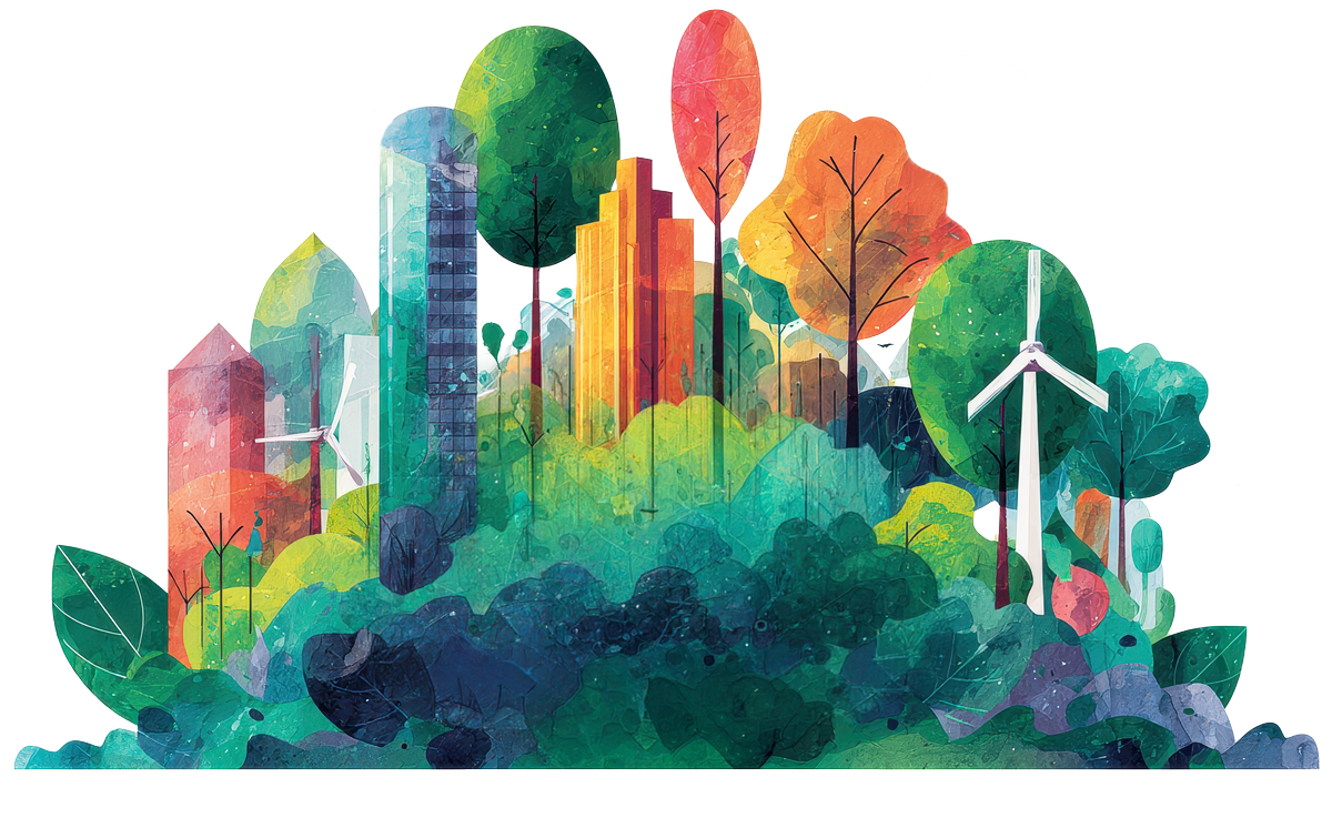 buildings and trees